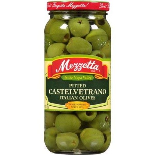 Italian Castelvetrano Pitted Green Olives Kosher 4 Jars 8 Oz. Ea