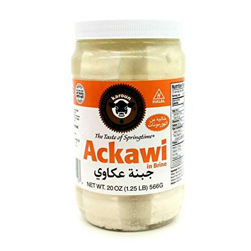 Karoun Ackawi Cheese In Brine Kosher 4 Plastic Jars 1.25Lbs/566G
