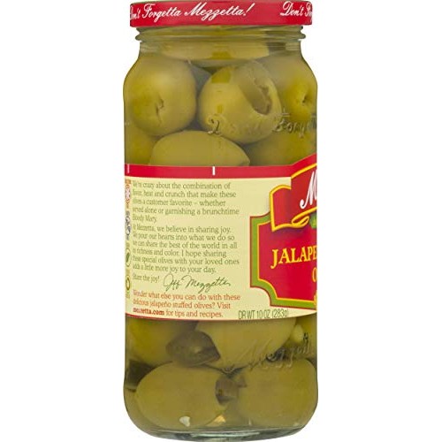 Mezzetta Jalapeno Stuffed Olives Premium Quality Kosher -Pack Of