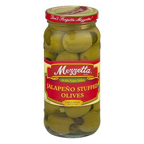 Mezzetta Jalapeno Stuffed Olives Premium Quality Kosher -Pack Of