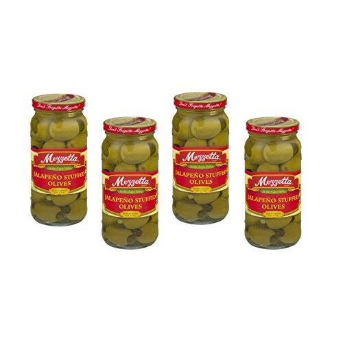 Mezzetta Jalapeno Stuffed Olives Premium Quality Kosher -Pack Of