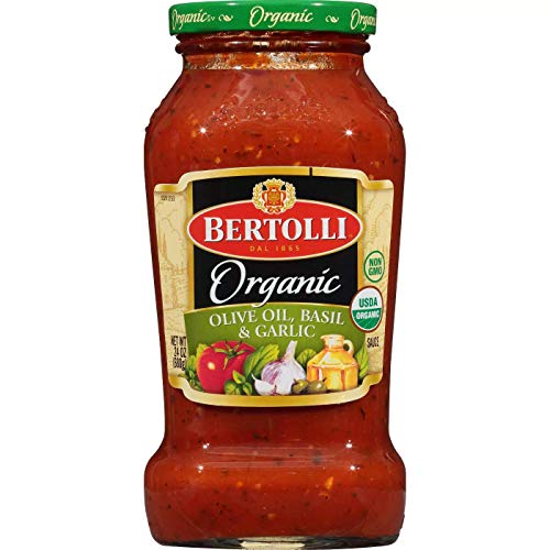 Organic Bertolli Olive Oil Basil &Amp; Garlic Pasta Sauce - 4 Glass