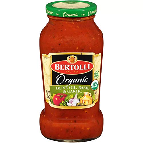 Organic Bertolli Olive Oil Basil &Amp; Garlic Pasta Sauce - 4 Glass