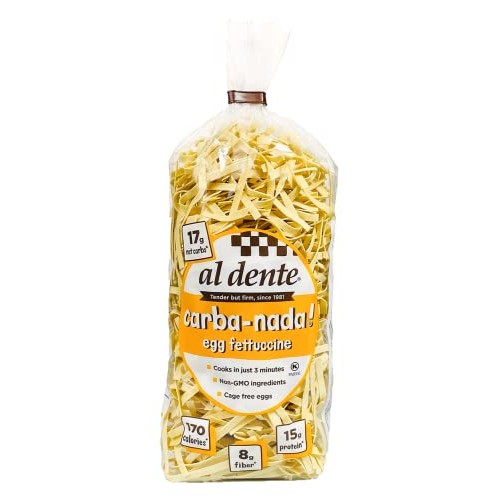 Al Dente Carba-Nada Egg Fettuccine, 10-Ounce Bags Pack Of 6