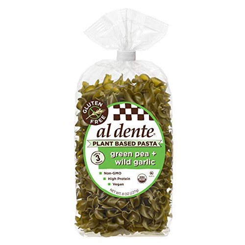 Al Dente Plant Based Pasta Green Pea + Wild Garlic, 8 Ounce Pac