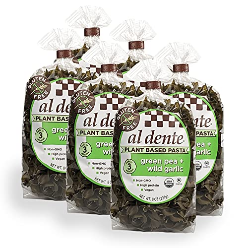 Al Dente Plant Based Pasta Green Pea + Wild Garlic, 8 Ounce Pac
