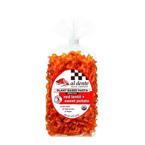 Al Dente Plant Based Pasta Red Lentil + Sweet Potato, 8 Ounce P