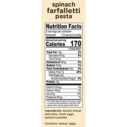 Al Dente Spinach Farfalletti, 14 Ounce Pack Of 6