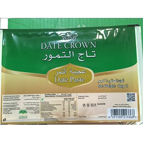 Al Mokhtar pitted date paste, 1-kg shaped plastic tub