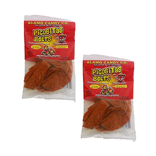 Alamo Candy Xtreme Sour Spiced Picositas Belts, 1.5 Oz Pack Of 2
