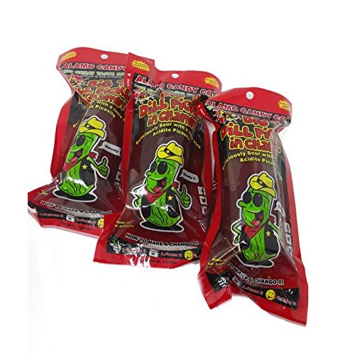 Alamo Candy Big Tex Dill Pickle In Chamoy - Three Pickles - Indi Alamo Candy Big Tex Dill Pickle In Chamoy - Three Pickles - Indi