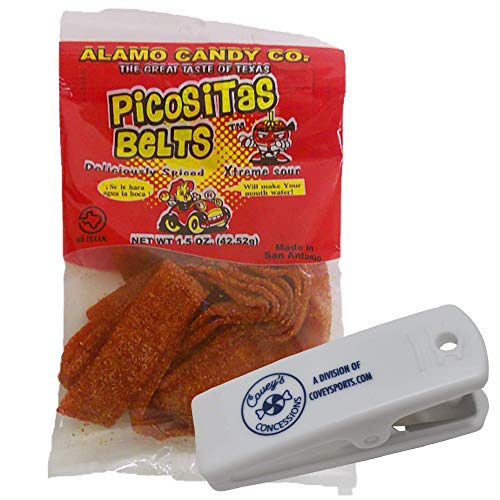 Alamo Candy Picositas Sour Belts Candy With Chili - 6-Pack, 1.5