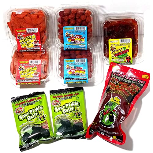 Alamo Candy Variety Candy Pack Cherry Bombs With Chili, Big Tex ...