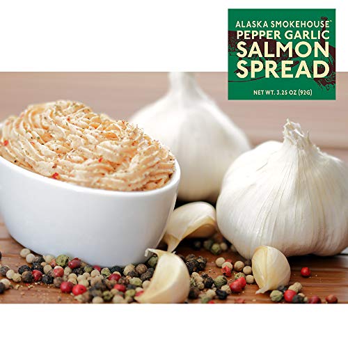 Alaska Smokehouse Pepper Garlic Salmon Spread, 3.5 Ounce Boxes ...