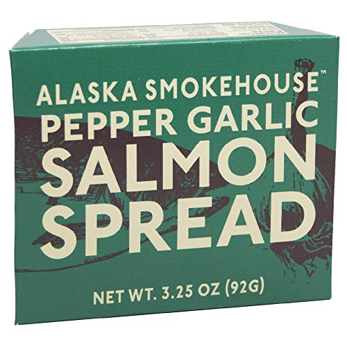 Alaska Smokehouse Pepper Garlic Salmon Spread, 3.5 Ounce Boxes ...