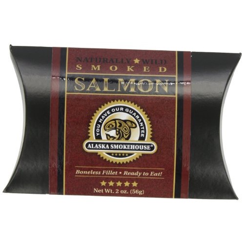 Alaska Smokehouse Smoked Salmon Fillet In A Black Box With A Cri