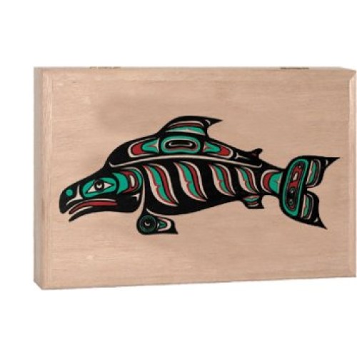Alaska Smokehouse Smoked Salmon Fillet In Wood Gift Box, Assorte
