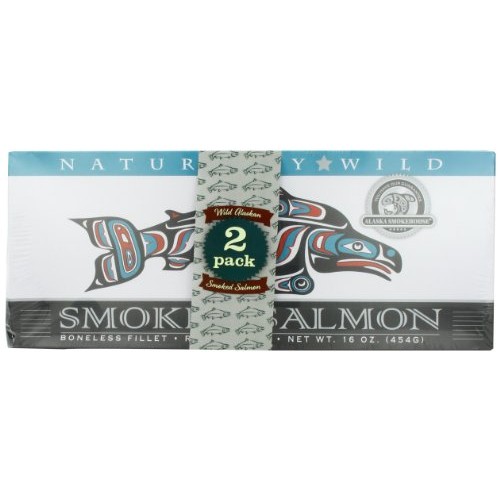 Alaska Smokehouse Smoked Salmon Foil Pack, 16 Ounce, Pack Of 2