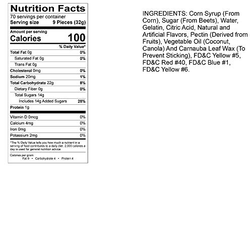 Albanese Worlds Best 12 Flavor Gummi Bears, 5 Pound Bag