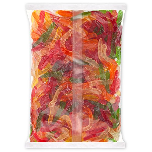 Albanese Candy Large Assorted Fruit Gummi Worms Gummi Candy, Ass
