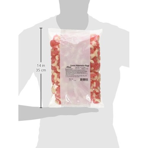 Albanese Confectionery Gummi Watermelon Rings, 4.5 Pound Bag