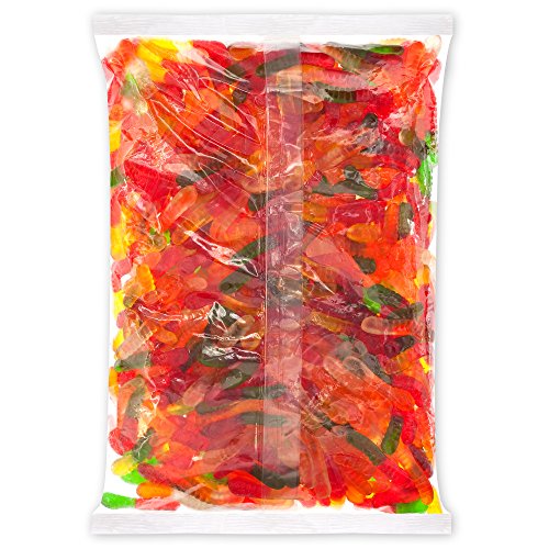 Albanese Confectionery Mini Assorted Fruit Gummi Worms, 5 Pound Bag