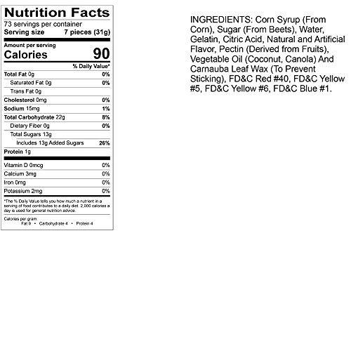 Albanese Confectionery Mini Assorted Fruit Gummi Worms, 5 Pound Bag