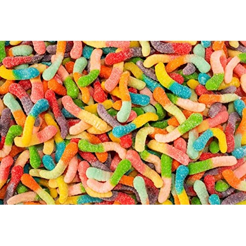 Albanese Worlds Best Sour 12 Flavor Mini Gummi Worms, 32oz Bag ...