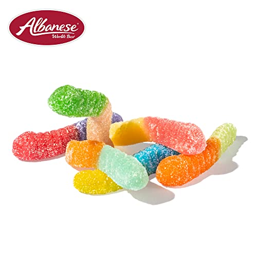 Albanese Worlds Best Sour 12 Flavor Mini Gummi Worms, 32oz Bag ...