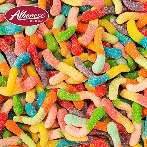 Albanese Worlds Best Sour 12 Flavor Mini Gummi Worms, 32oz Bag ...