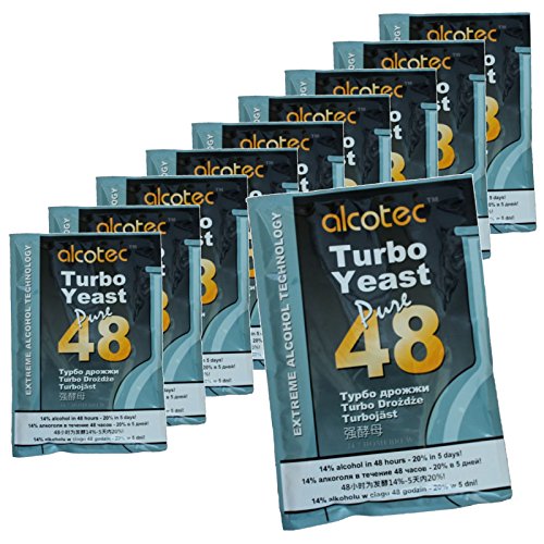 10X Alcotec 48 Pure Turbo Super Yeast Packets High Alcohol 20% H