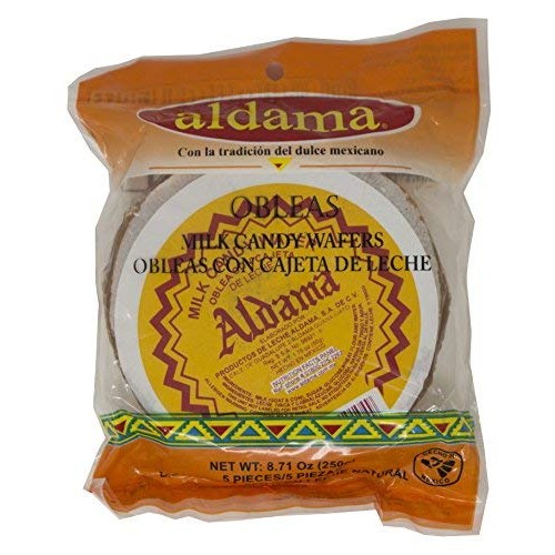 Aldama Oblea Large Milk Candy Wafer, Soft And Chewy, Mexican Can Aldama Oblea Large Milk Candy Wafer, Soft And Chewy, Mexican Can