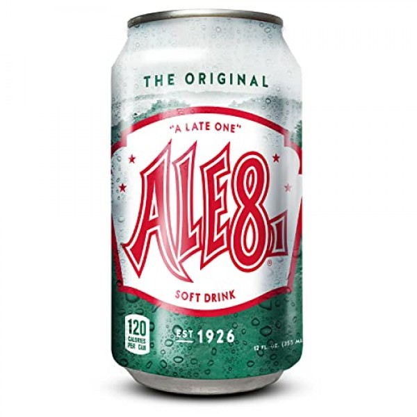 Ale 8 One Ginger Ale Soda with a Caffeine Kick & Hint of Citrus ...
