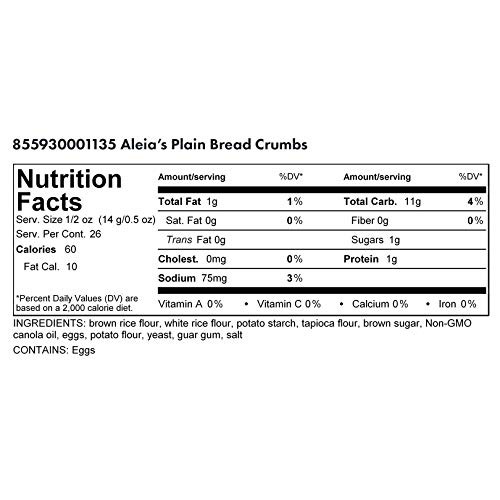 Gluten Free Plain Bread Crumbs 13 Oz - 6 Pack