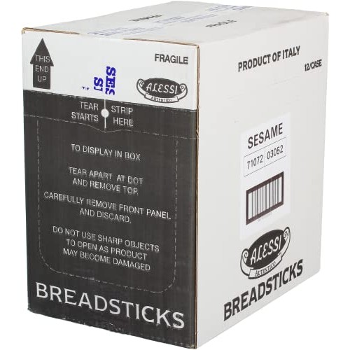 Alessi Sesame Breadsticks, 4.4-Ounce Boxes Pack Of 12