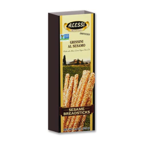 Alessi Sesame Breadsticks, 4.4-Ounce Boxes Pack Of 12