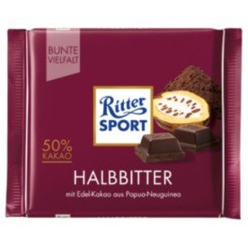 Rittersport Halbbitter 50% Kakao 100G