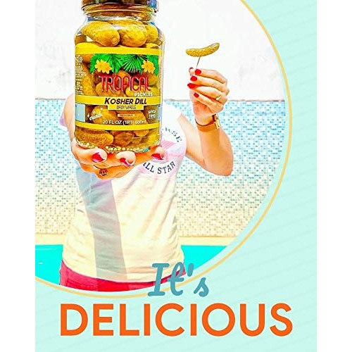 Alimentec Tropical Kosher Dill Baby Whole Pickles, Keto Friendly