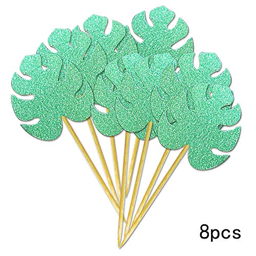 Alissar 40-Pack Glitter Safari Jungle Animal Cupcake Toppers Wit