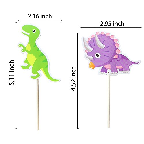 35-Pack Baby Dinosaur Cupcake Toppers Picks, Dinosaur Cake Toppe