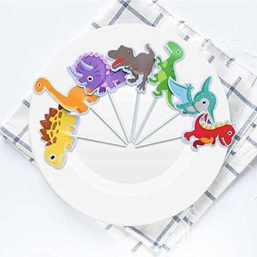 35-Pack Baby Dinosaur Cupcake Toppers Picks, Dinosaur Cake Toppe