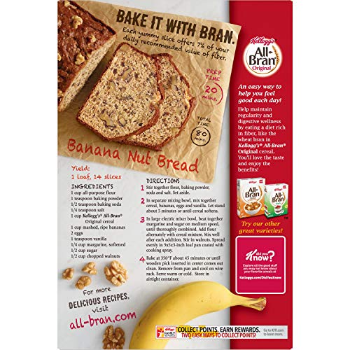 Kelloggs All-Bran, Breakfast Cereal, Original Wheat Bran, Excel