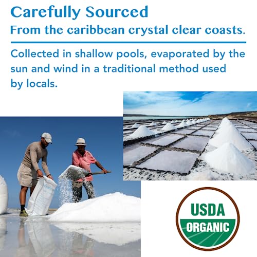 All Goods Caribbean Sea Salt Organic 16 Oz, Fine Sea Salt, 100% ...