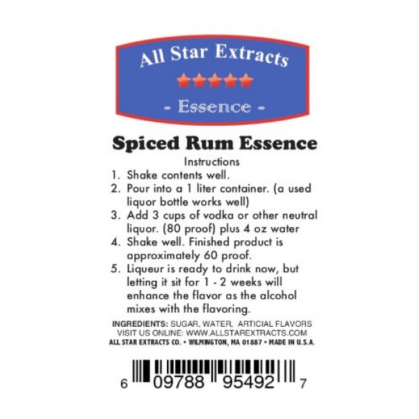 Spiced Rum Essence Similar To Captain Morgan