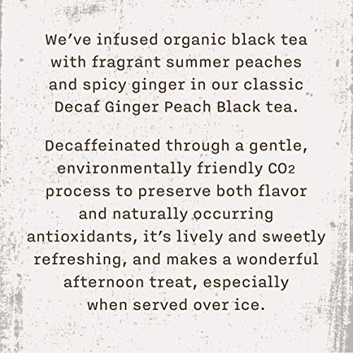 Allegro Tea, Organic Decaf Ginger Peach Black Tea Bags, 20 Ct
