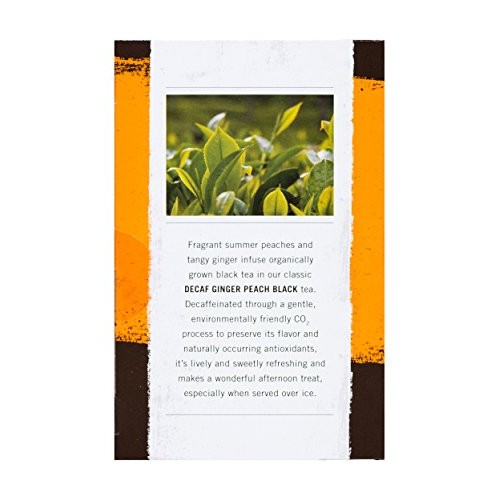 Allegro Tea, Organic Decaf Ginger Peach Black Tea Bags, 20 Ct