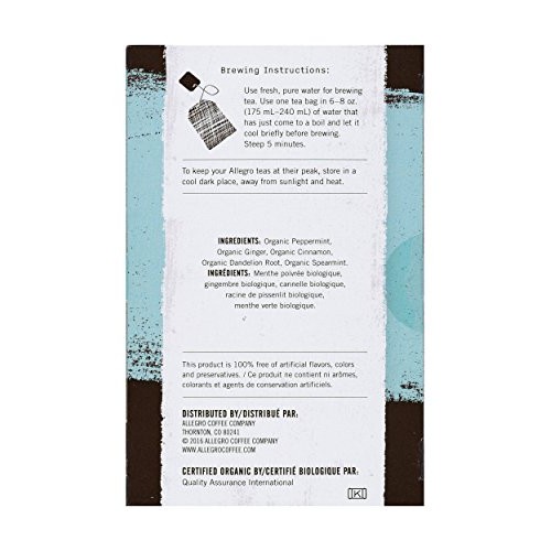 Allegro Tea, Organic Happy Tummy Tea Bags, 20 ct Allegro Tea, Organic Happy Tummy Tea Bags, 20 ct