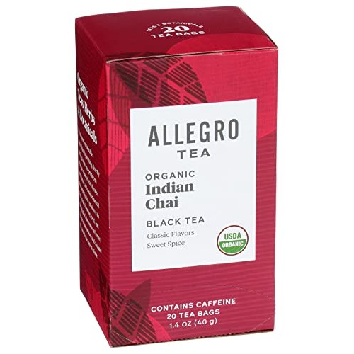 Allegro Tea, Organic Indian Chai Tea Bags, 20 ct