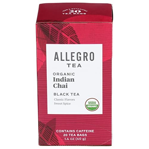 Allegro Tea, Organic Indian Chai Tea Bags, 20 ct