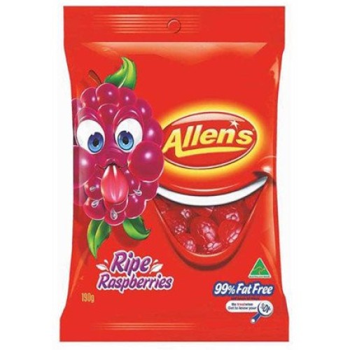 Allens Ripe Raspberries 190G